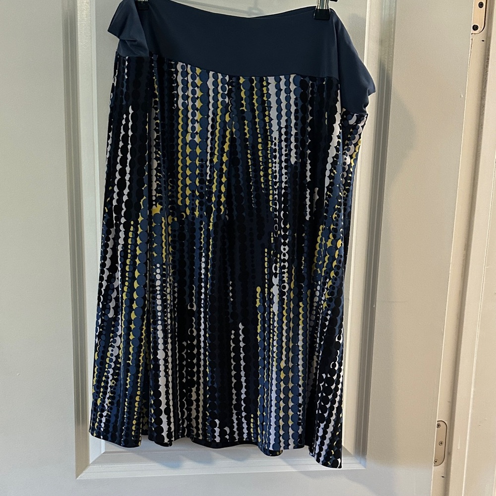 Alfani Navy and Gold Pencil Skirt